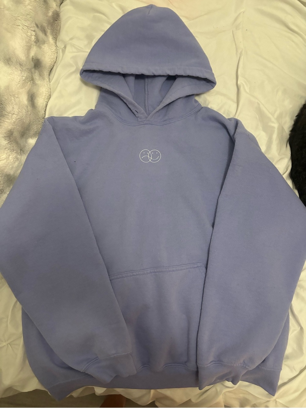 Lavender Hooded Pullover Sweatshirt - im so grateful for you